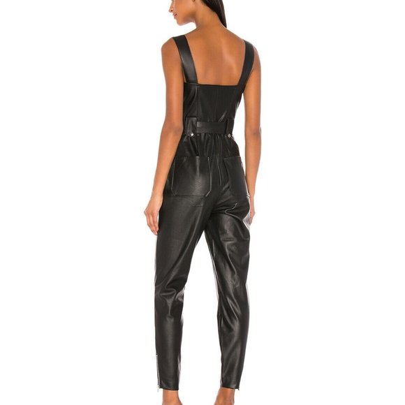 WeWoreWhat Moto Vegan Leather Jumpsuit Sizes XS NWT - Picture 6 of 15